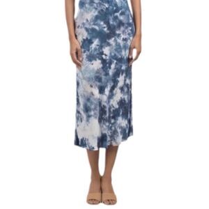Young, Fabulous & Broke Felicity Midnight Wash Side Slit Tie Dye Skirt